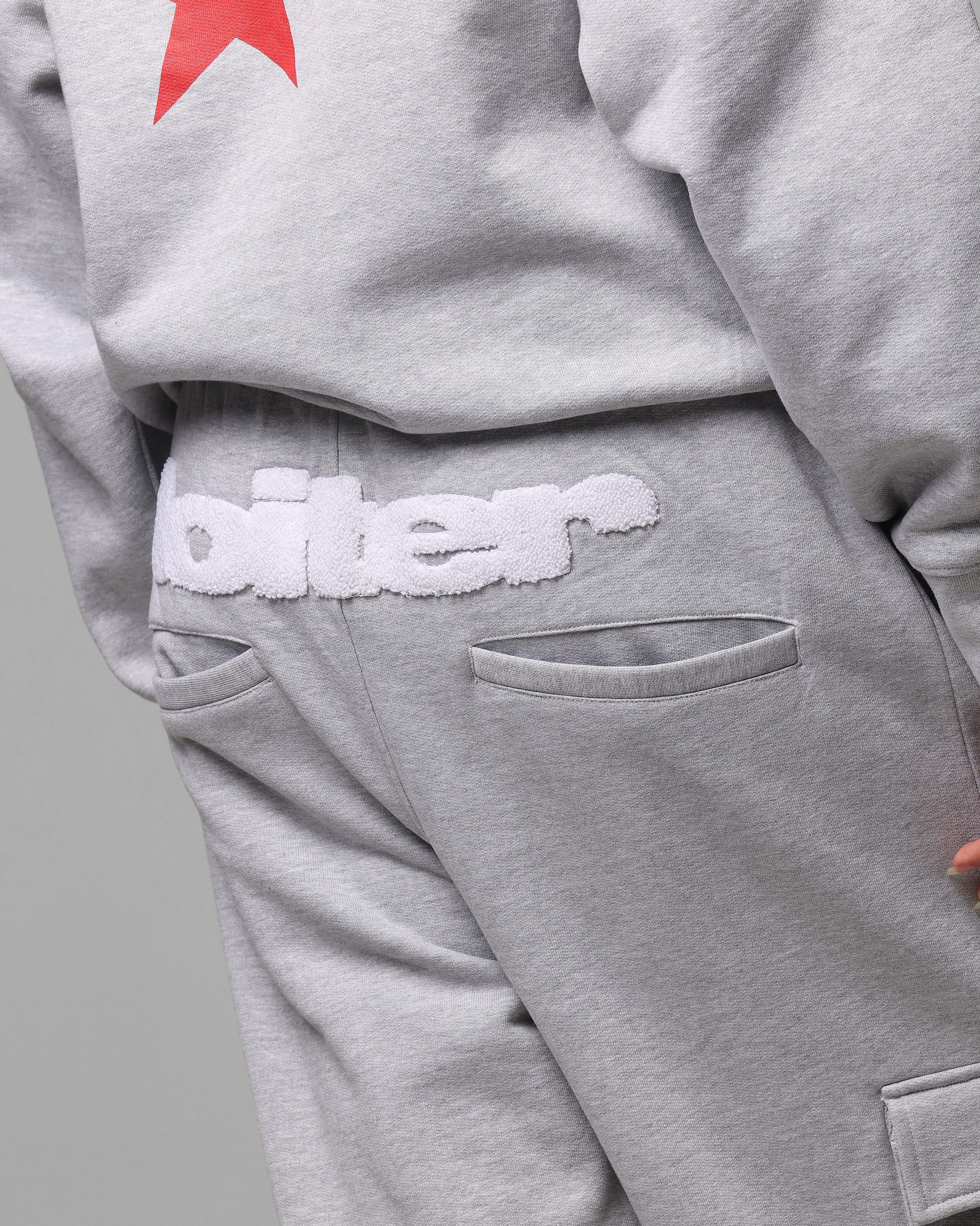 AllDayComfort Minimal Edge Loiter Premium Essentials Sweatpants Grey Marle