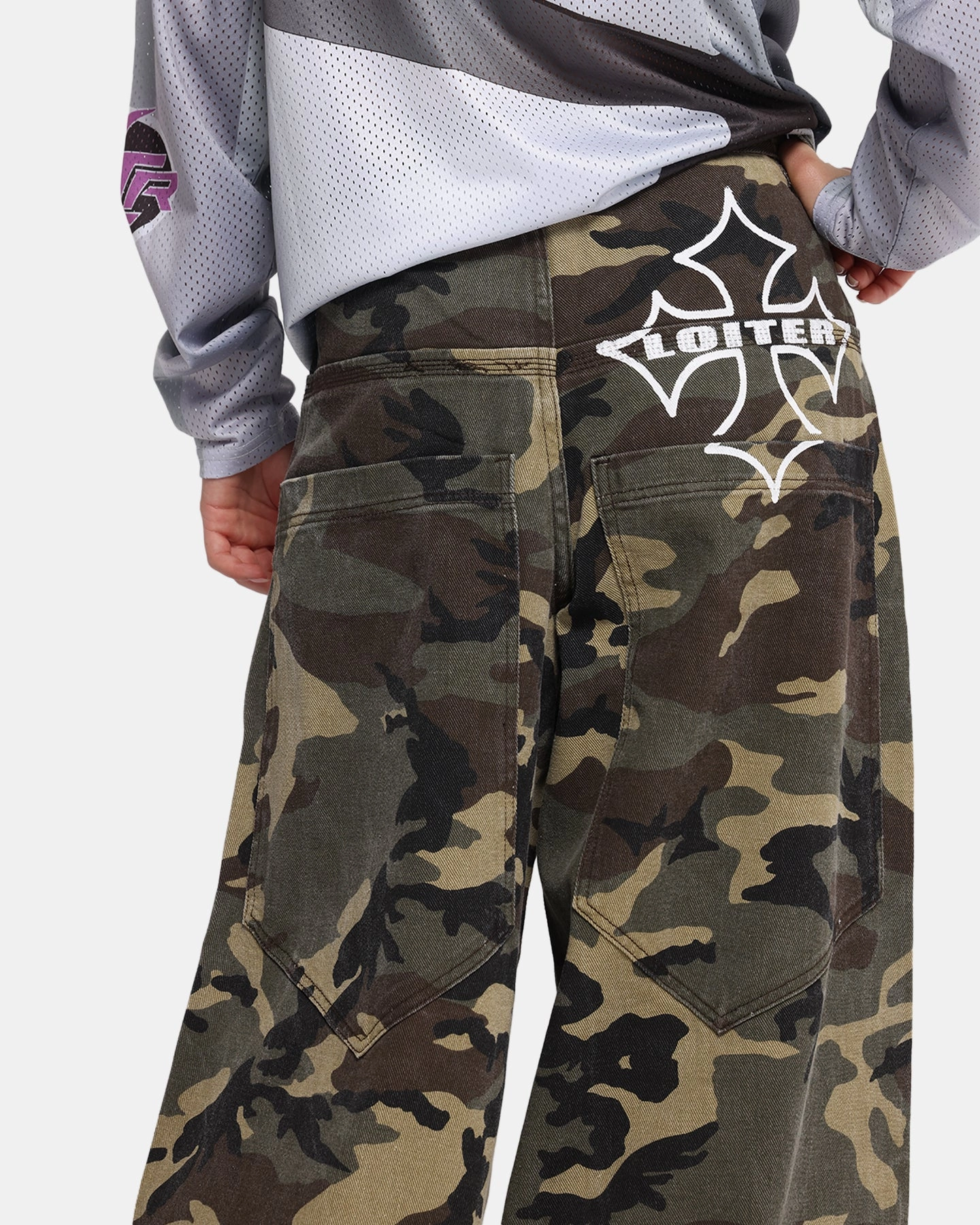 Loiter Skate Jeans Woodland Camo Linen blend