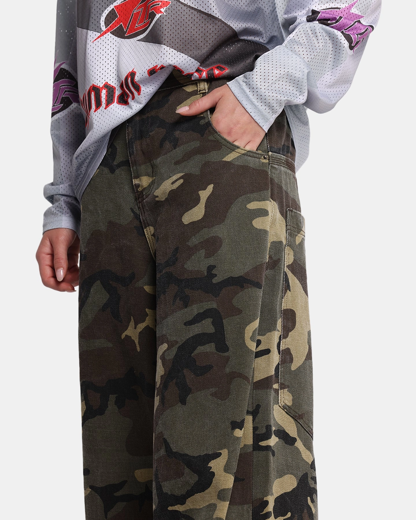 Smart Comfort Loiter Skate Jeans Woodland Camo