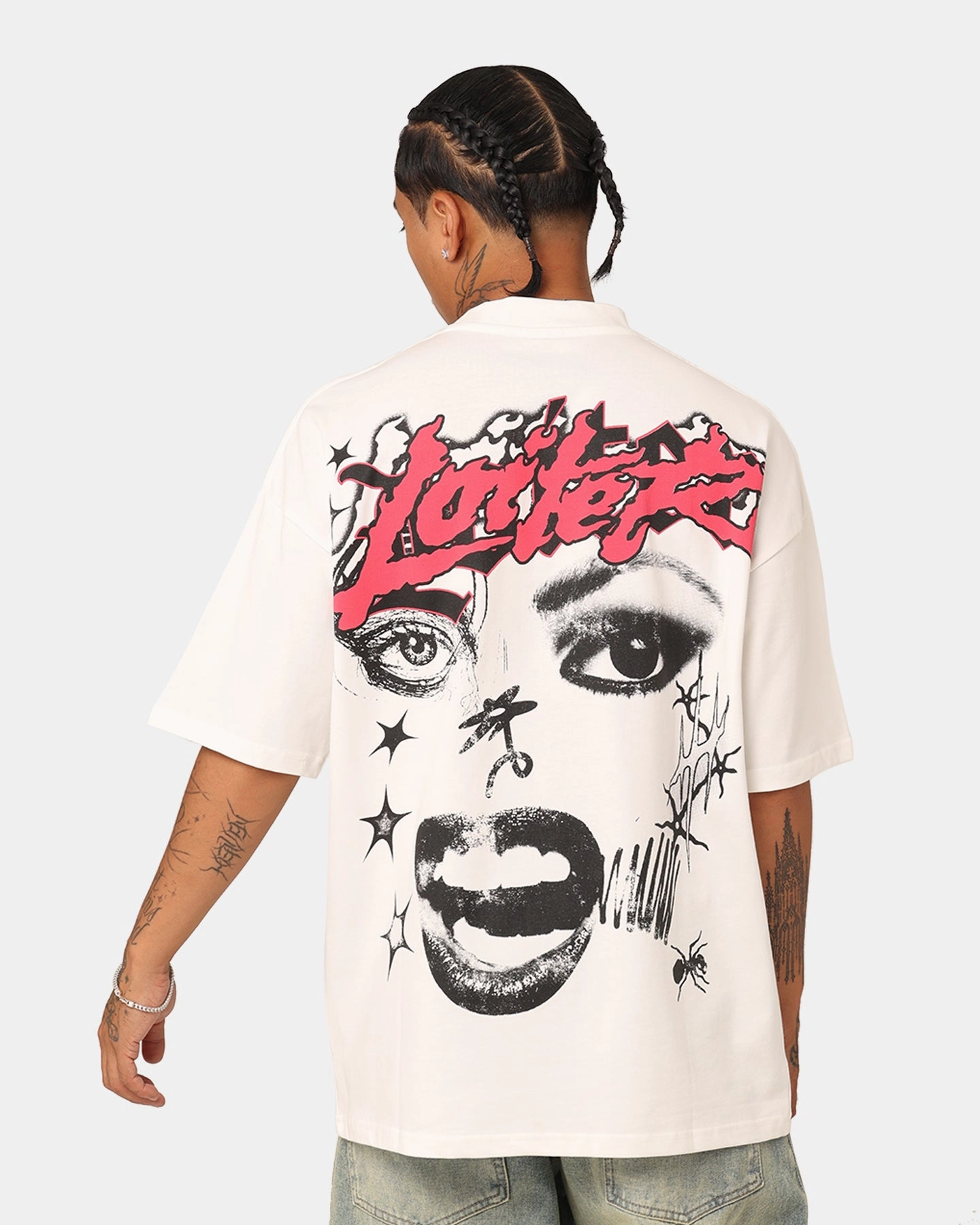 Loiter Sketchbook Oversized T-Shirt Off White Lightweight Fashion NonIrritatingTags