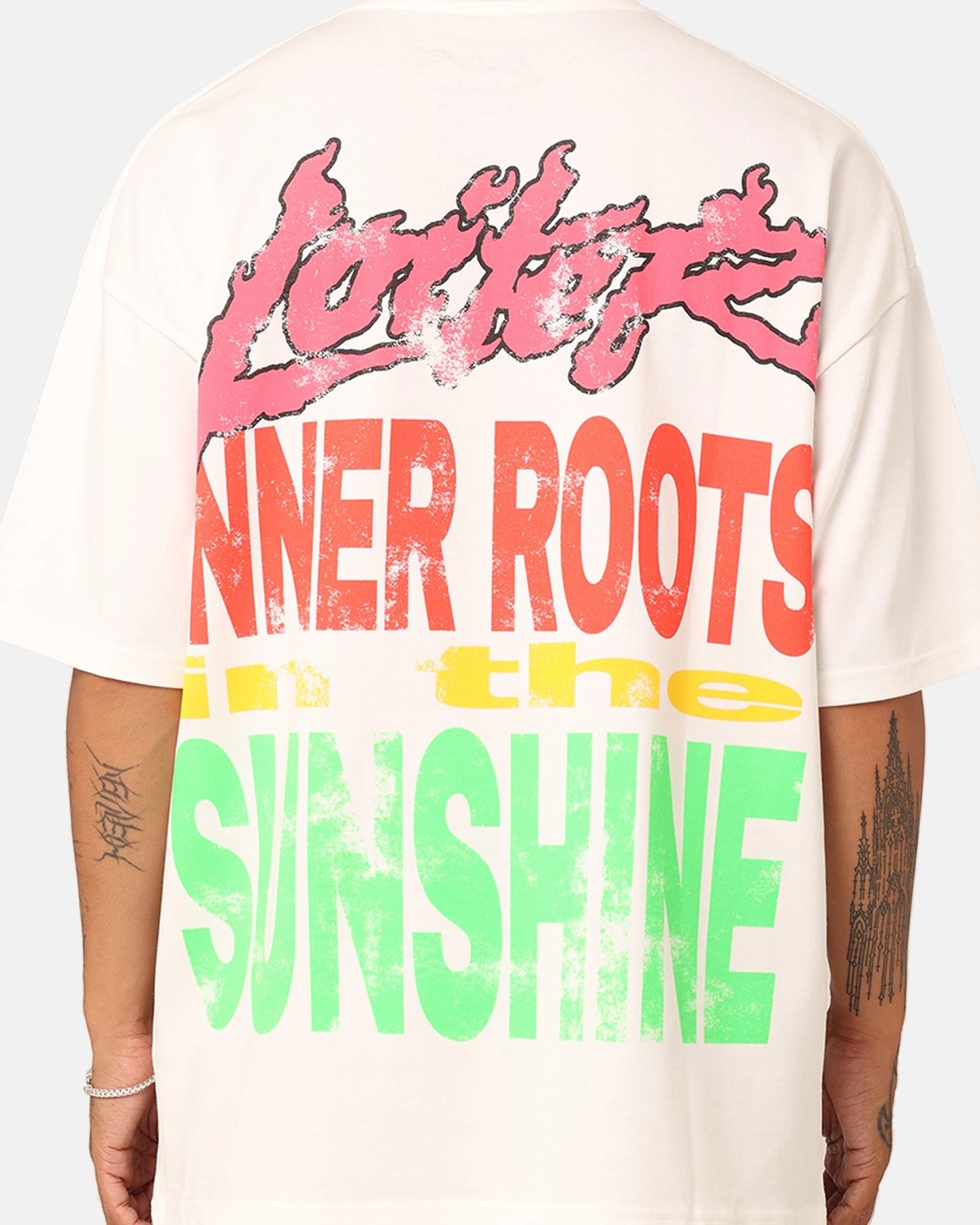 Easy Comfort Comfortable Layering Loiter Summer Roots Oversized T-Shirt Off White
