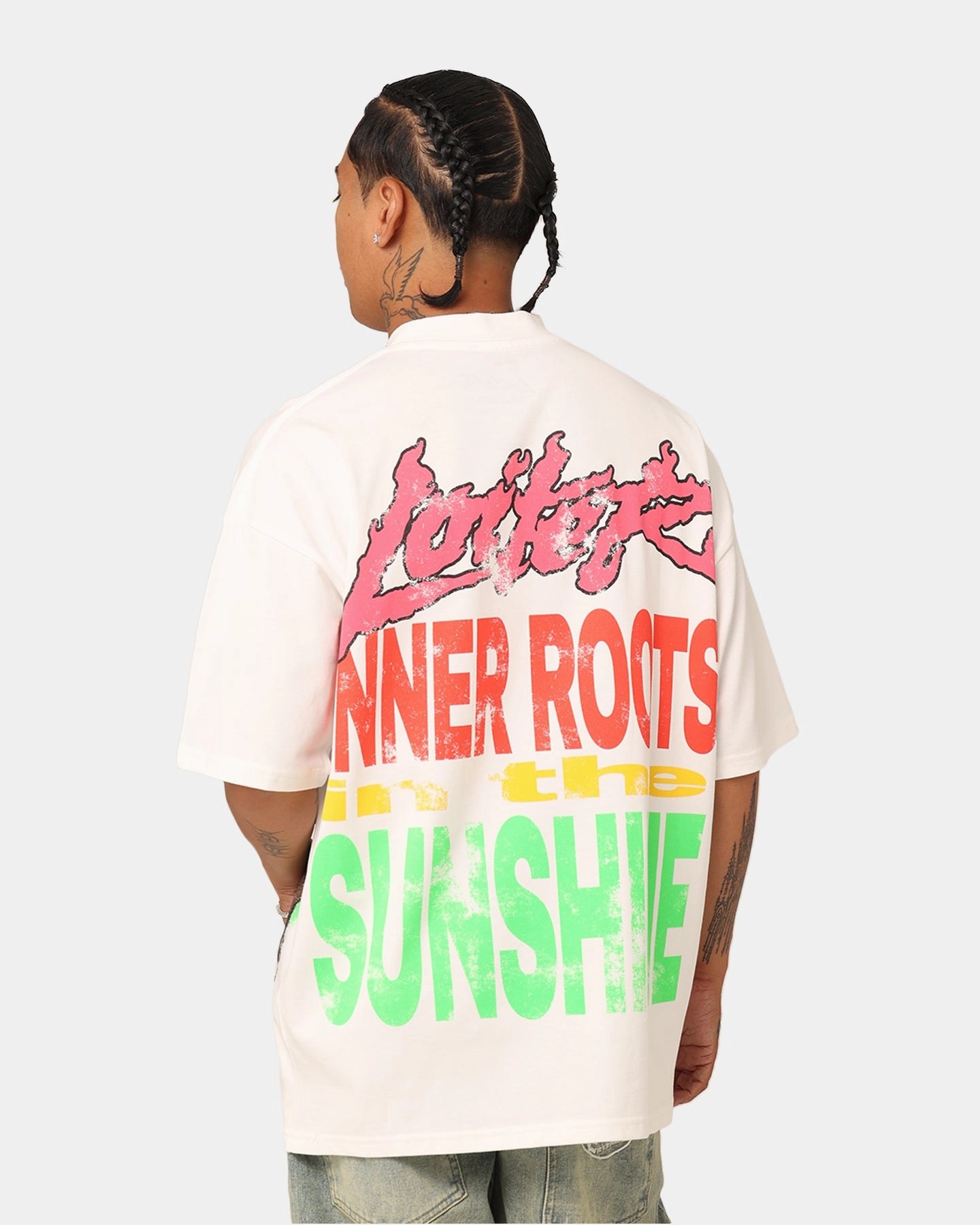 Chilly Day Wear Structured silhouette Loiter Summer Roots Oversized T-Shirt Off White