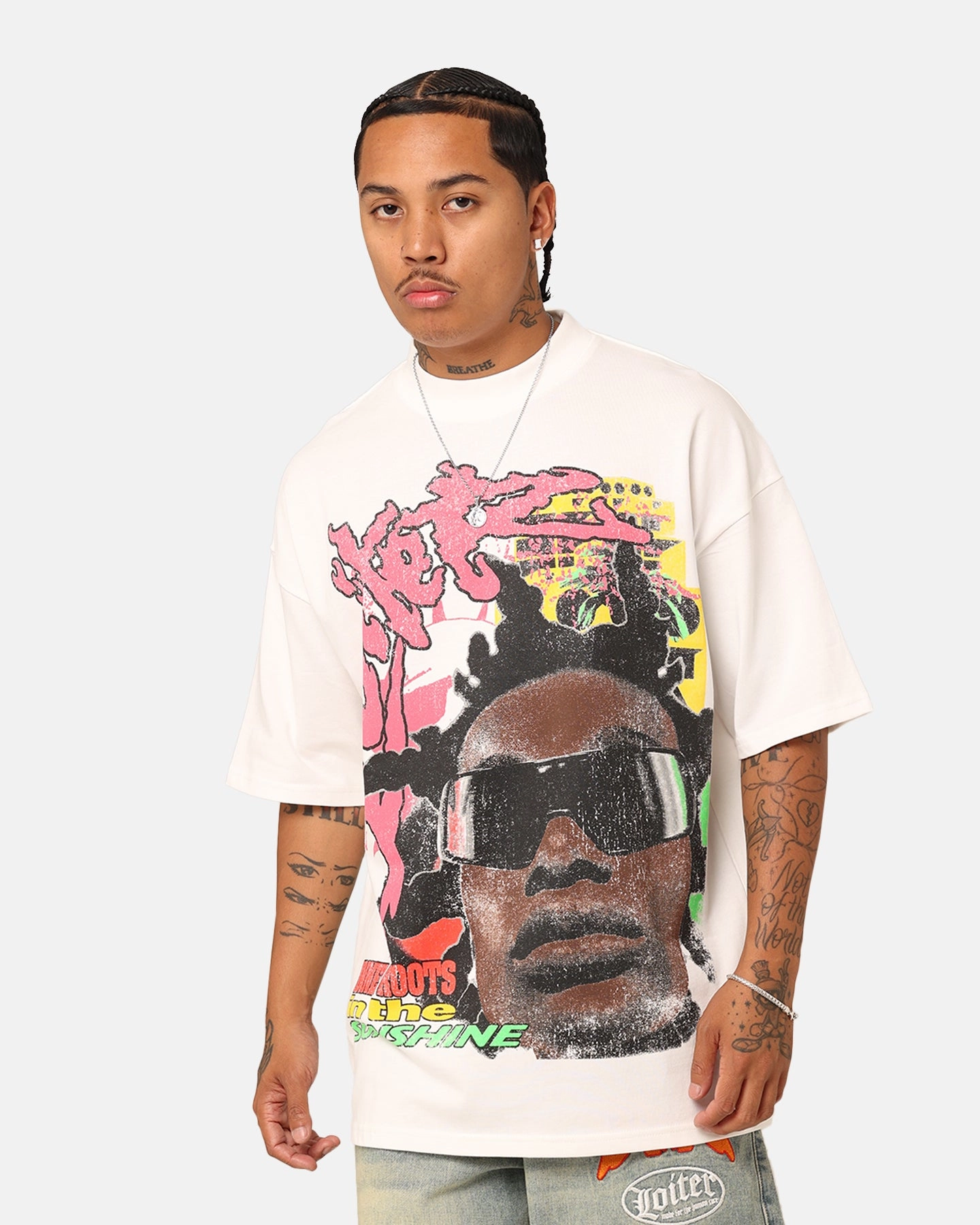 Loiter Summer Roots Oversized T-Shirt Off White AntiPilling Treatment