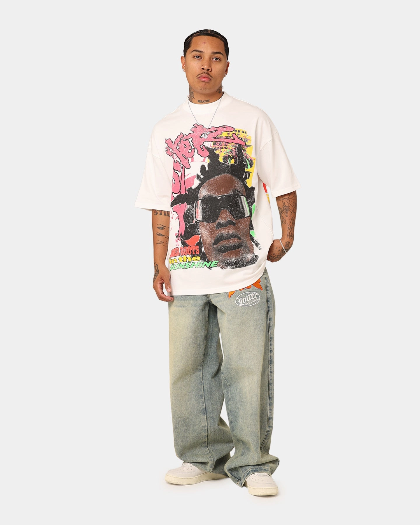 Loiter Summer Roots Oversized T-Shirt Off White OekoTexCertified