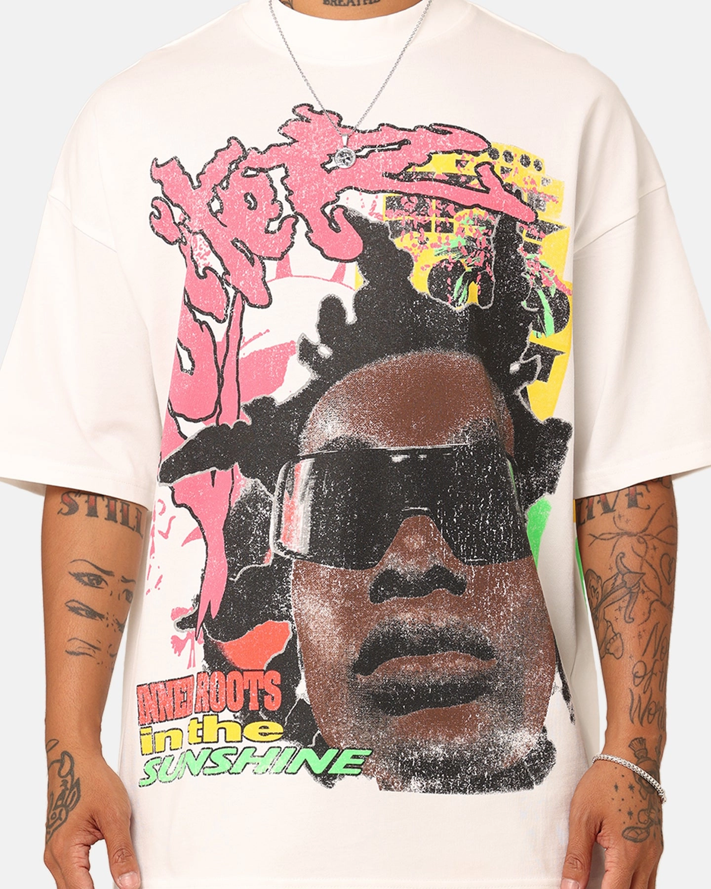 Loiter Summer Roots Oversized T-Shirt Off White Simple Comfort
