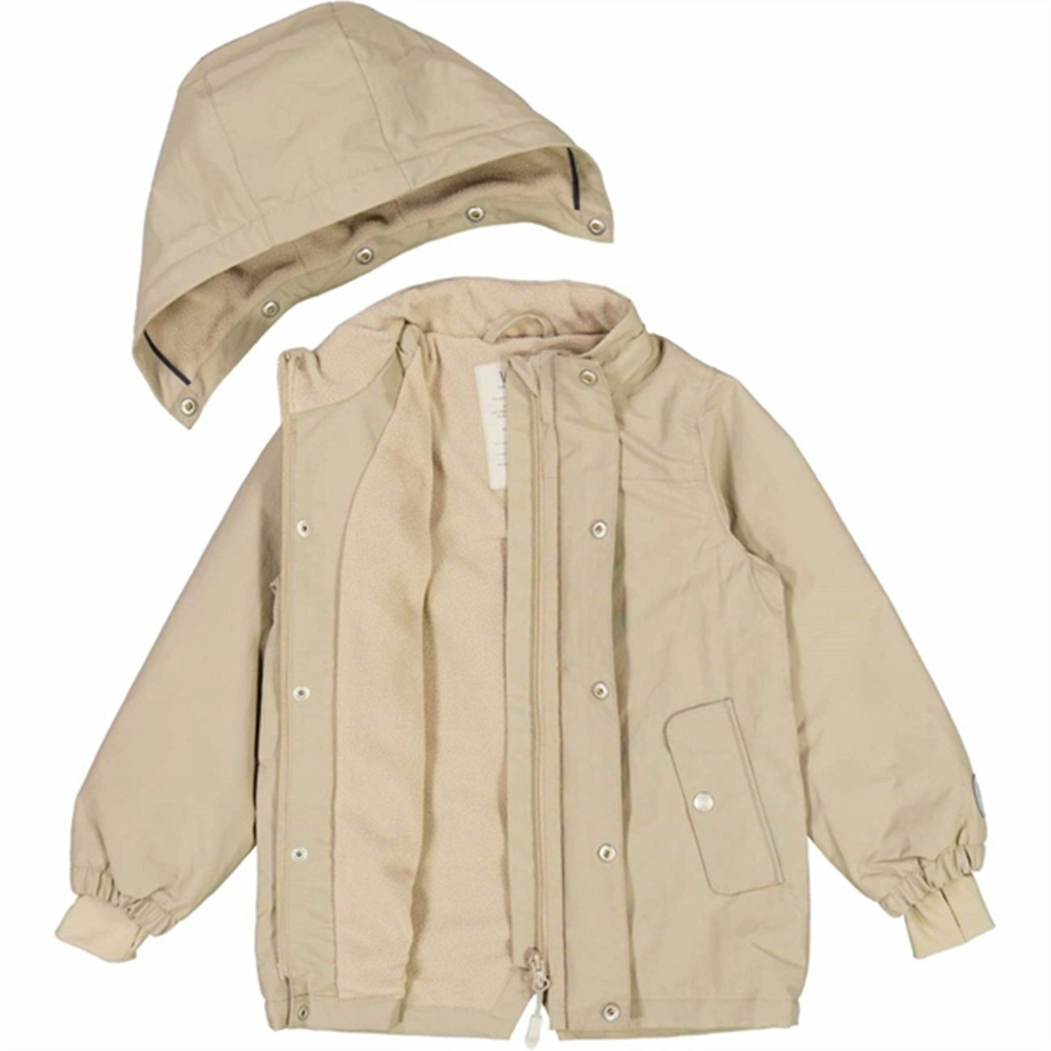Single Buttons Wheat Jacket w. Fleece Karl Tech Gravel