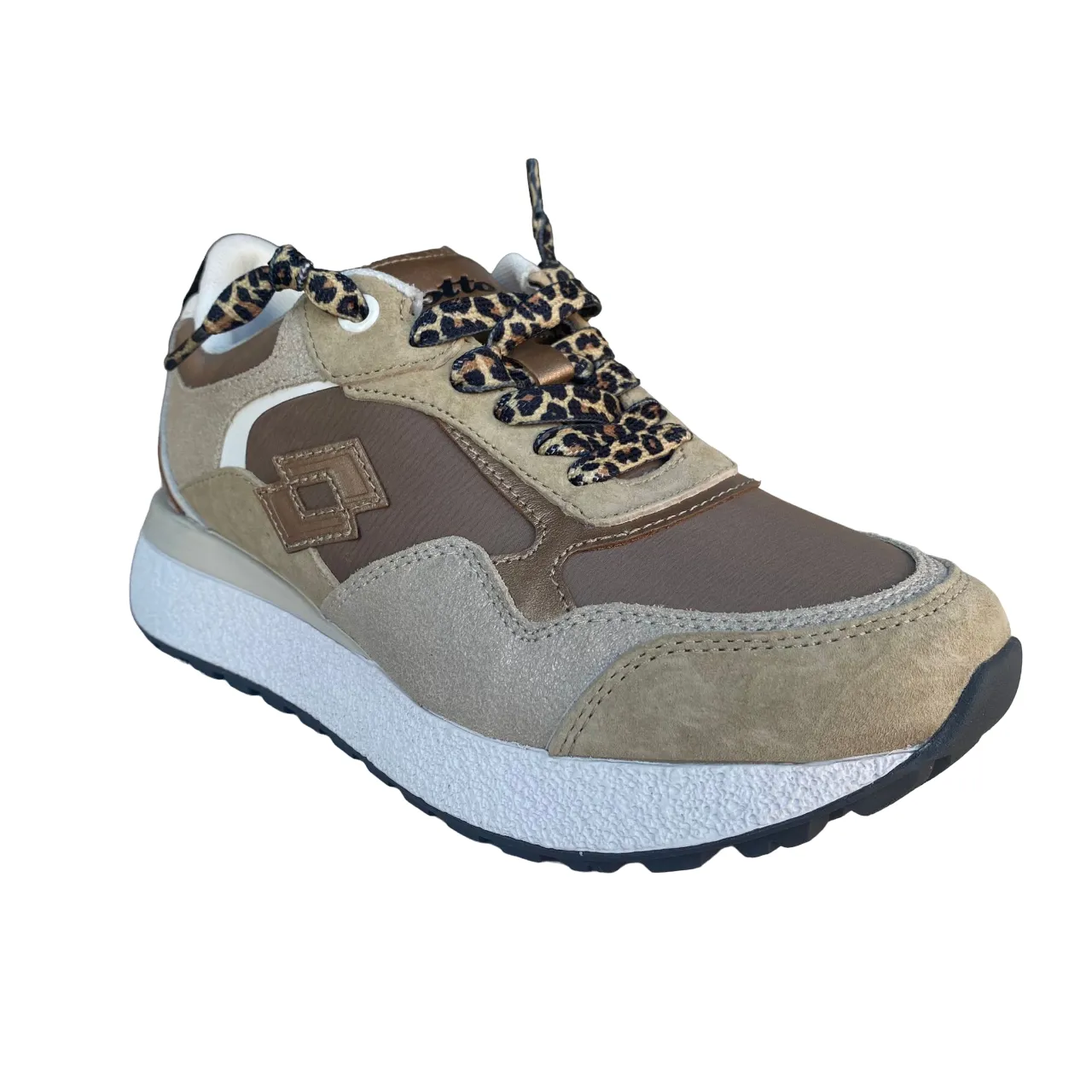 Moisture Wicking Sockliner Lotto Leggenda scarpa sneakers da donna Tokyo Wedge Leo Lace 221871 CS5 fossile-platino-beige