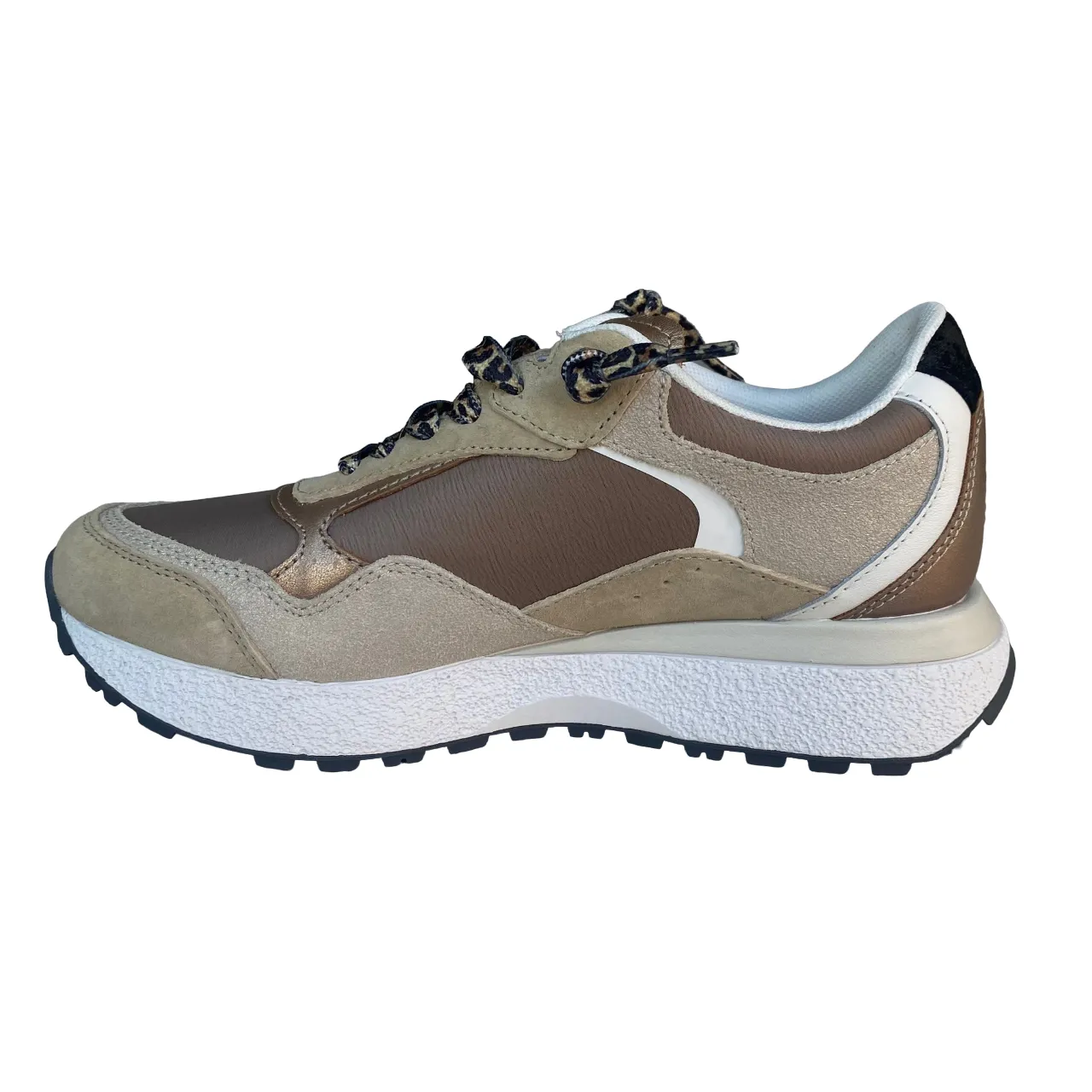 Torsion control Lotto Leggenda scarpa sneakers da donna Tokyo Wedge Leo Lace 221871 CS5 fossile-platino-beige