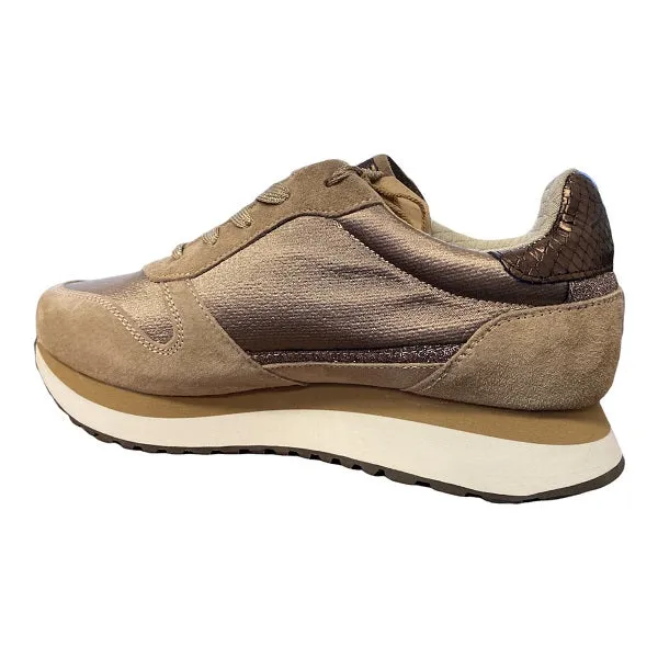 Lotto Leggenda scarpa sneakers da donna Wedge Silk 217136 8NH marrone fossile running in a marathon shoes flat insole shoes