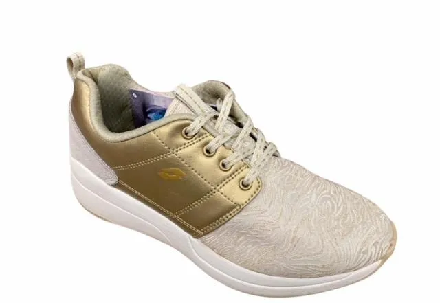 Lotto scarpa sneakers da donna Iris II AMF S7659 NUT oro Reinforced Heel Clip Minimalist Style