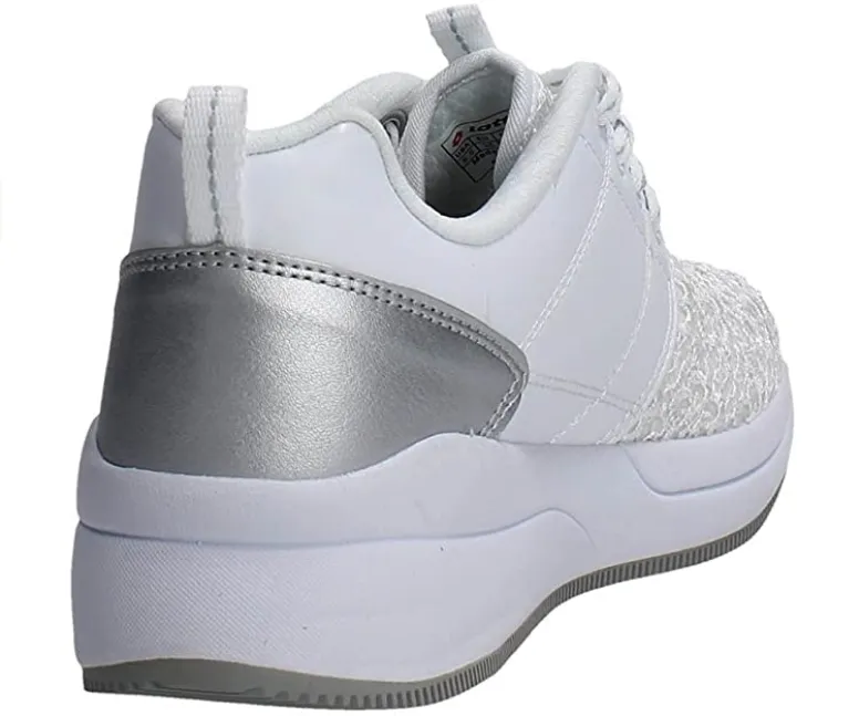 Lotto scarpa sneakers da donna Iris II Amf S7660 bianco argento Energy Redirecting Grooves