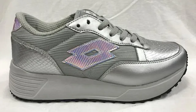 Lotto scarpa sneakers da donna Record Edge T0076 argento Trail   Ready Impact Diffusing Heel Geometry