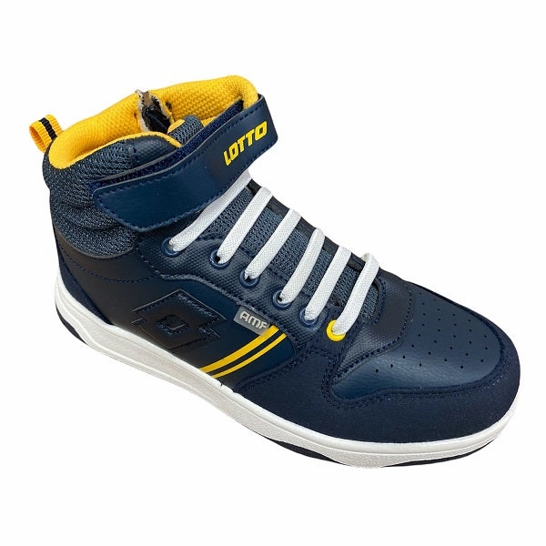 Lotto scarpa da ginnastica da bambino Rocket AMF Mid CL SL 216920 6Y3 blu Road to Trail Versatility Bounce Boost Heel Geometry