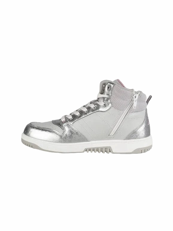 road durability Youth - runner Lotto Scarpa da ginnastica da ragazza alta con Zip Rocket AMF Metal 218173 9F2 mushroom gray-white-silver