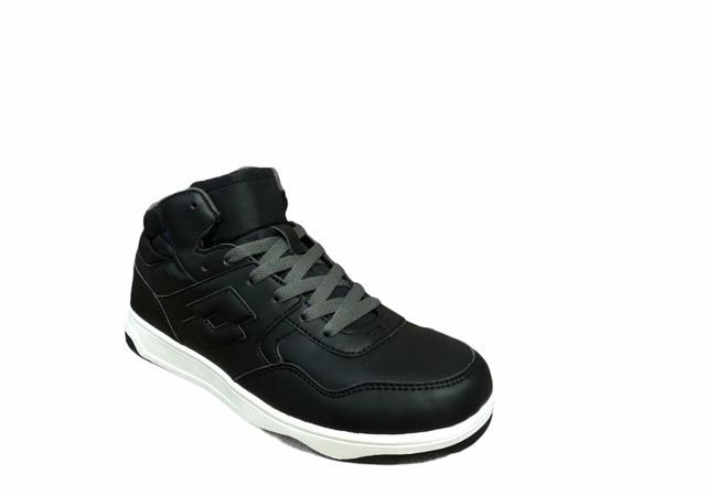 Reinforced Eyelet Design Lotto scarpa sneakers alta da ragazzoTracer Mid Jr L T6745 nero