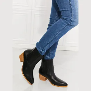 Love the Journey Stacked Heel Chelsea Boot in Black