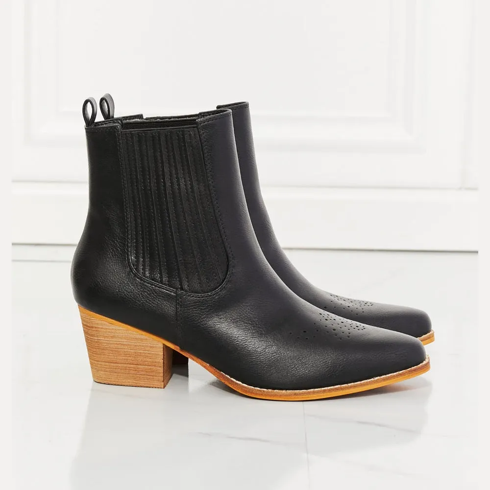Love the Journey Stacked Heel Chelsea Boot in Black