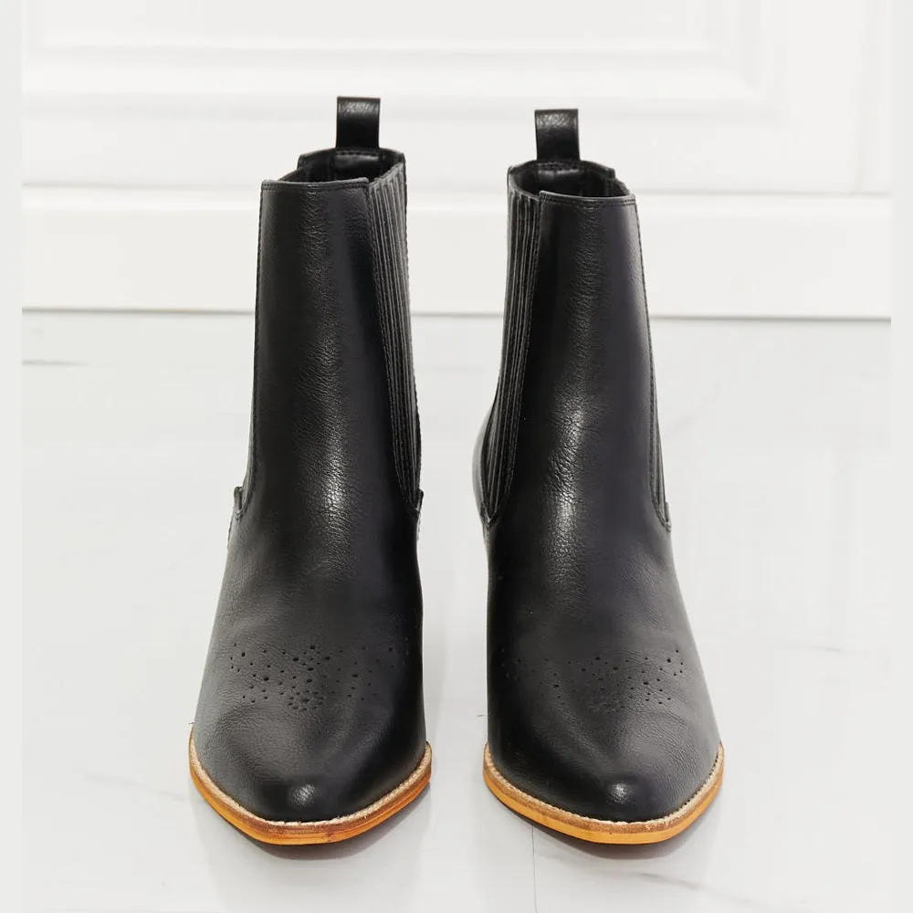 Love the Journey Stacked Heel Chelsea Boot in Black