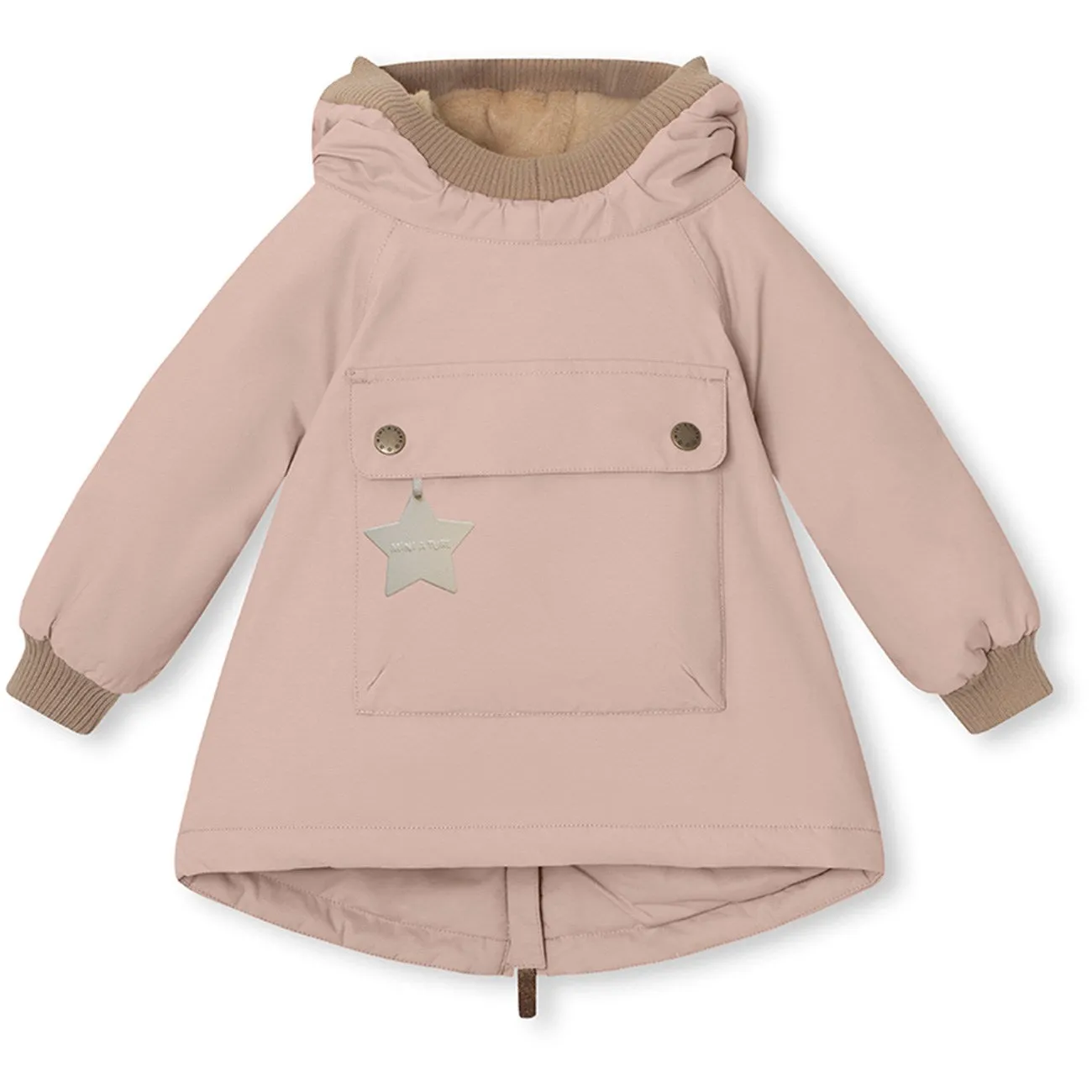 Windproof Material Mini A ture Adobe rose Baby Wen Fleece anorak