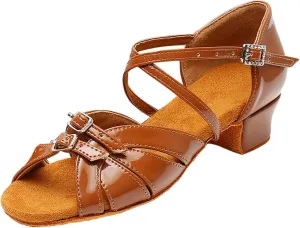 Low Heels Open Toe Princess Sandal Girls Sandals Comfortable Soft Sole Small Thick Heel Children Dance Shoes Fashionable Soft Sole Princess Dance Shoes