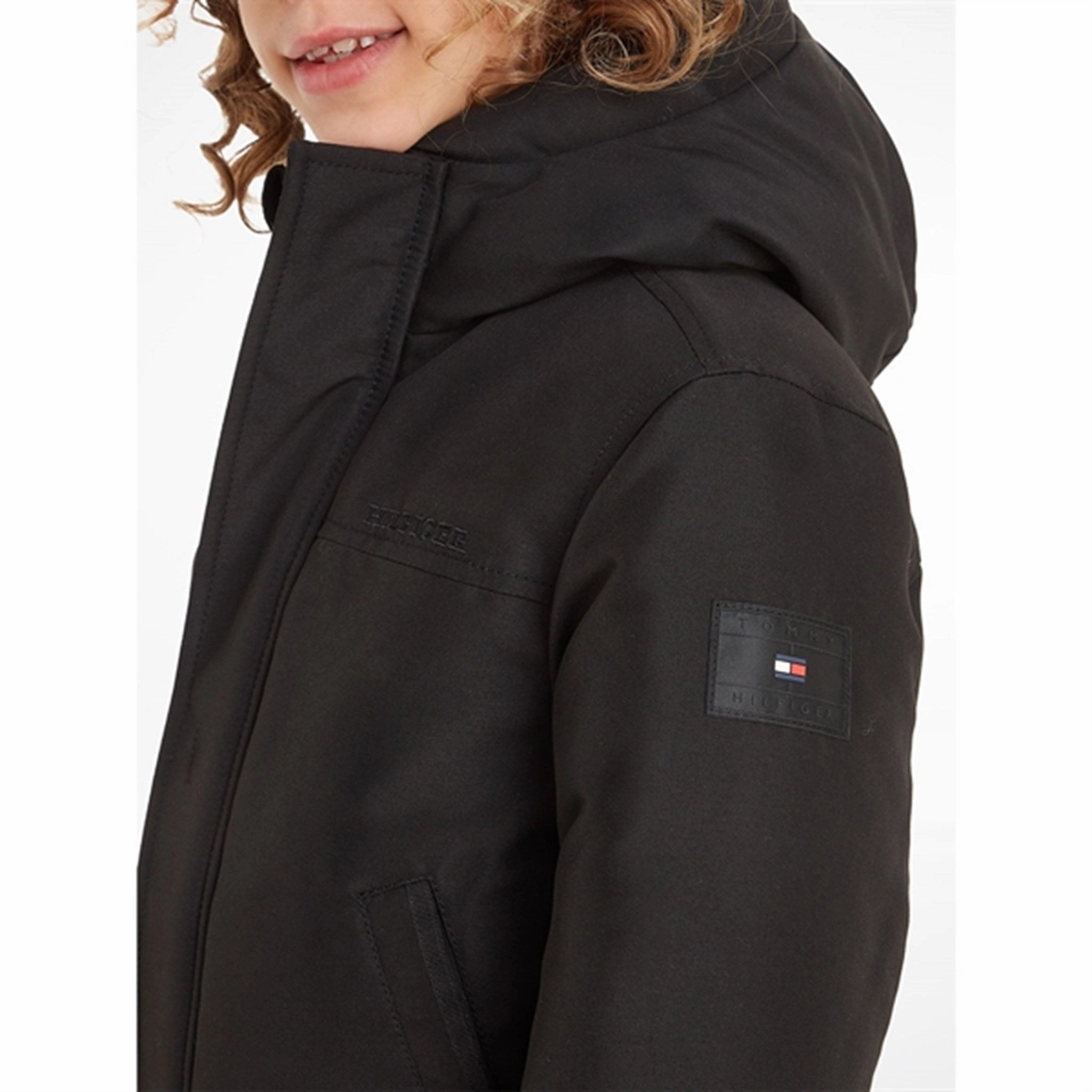 Dry Fast Ergonomic Drape Tommy Hilfiger Tech Jacket Black