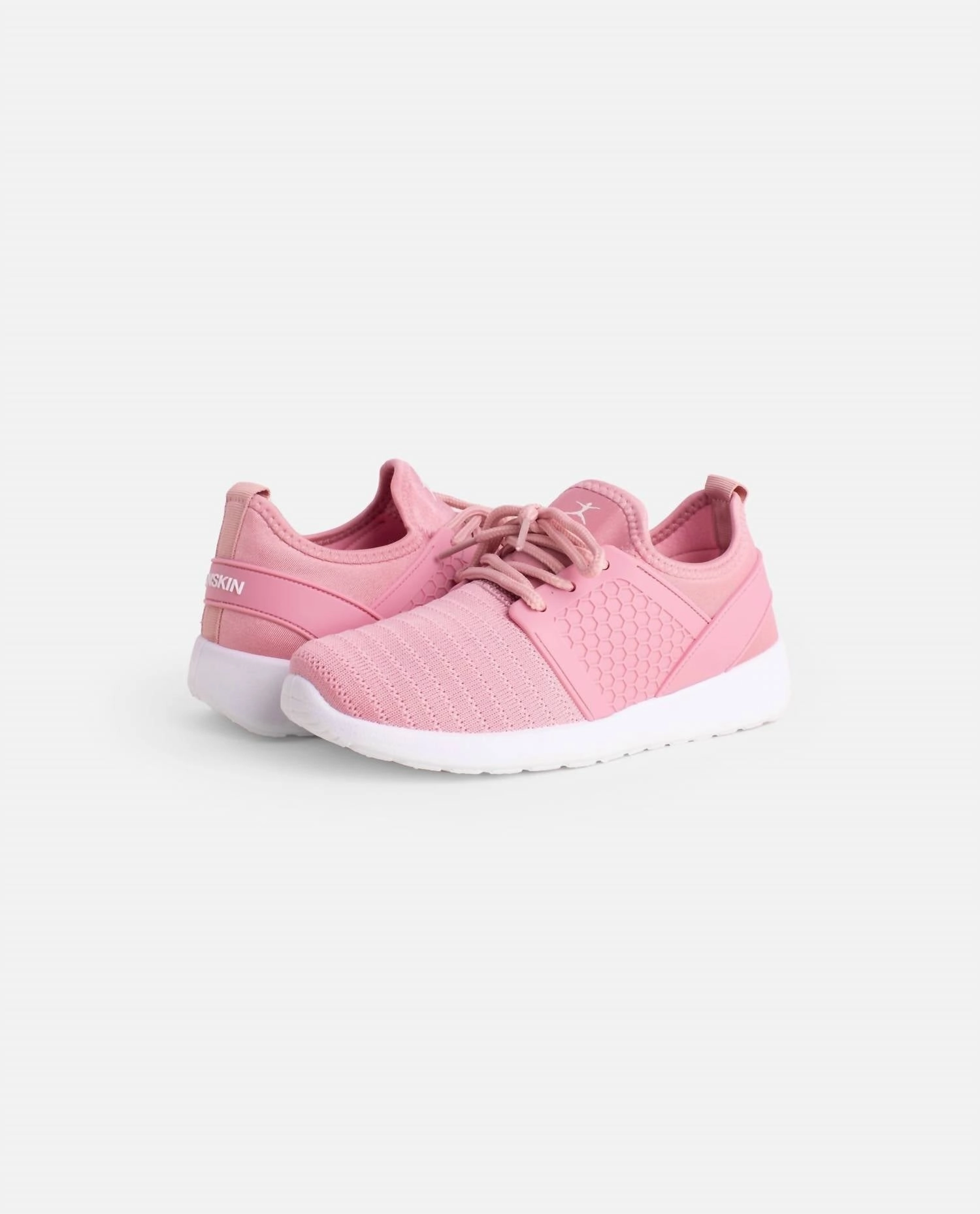 Girls Enjoy Lace Up Sneaker In Pink Leather Upper
