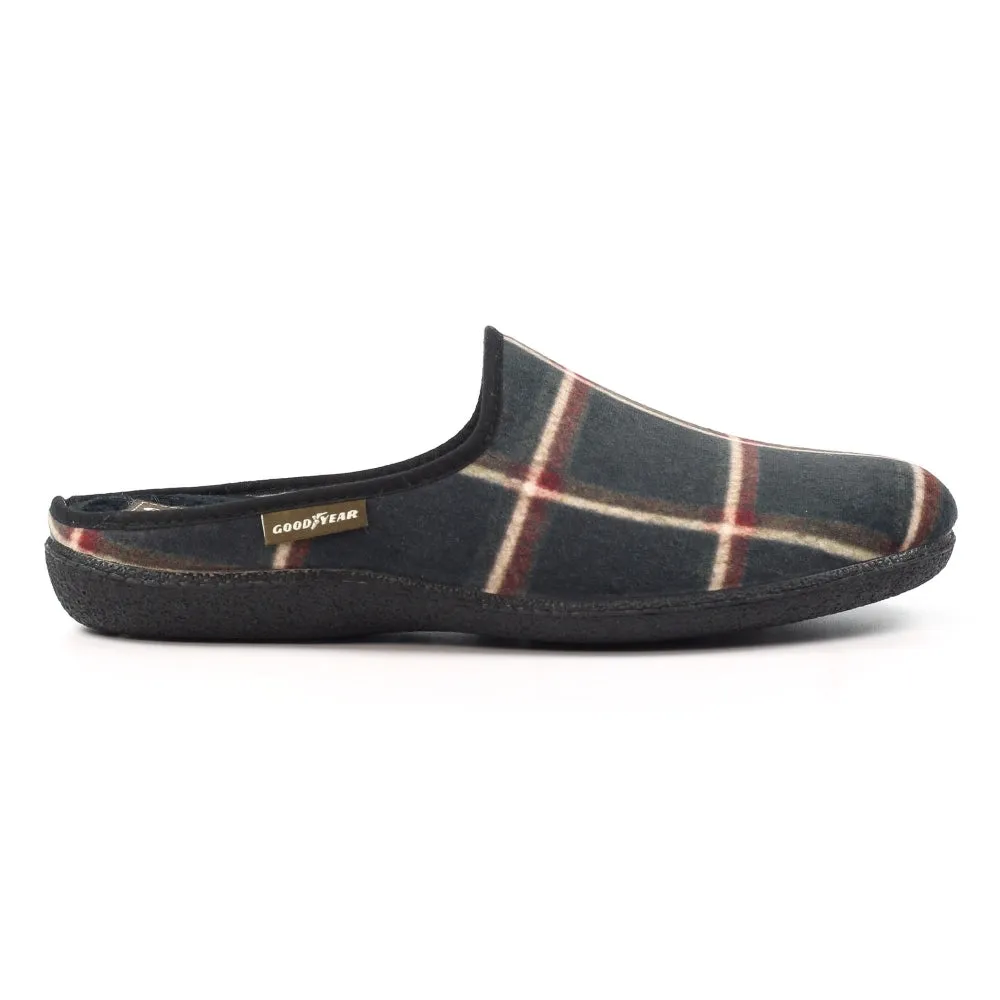 Lunar Men's KMA006 Goodyear Checkmate Slippers Black
