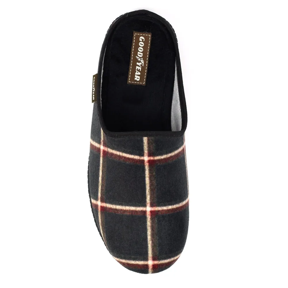 Lunar Men's KMA006 Goodyear Checkmate Slippers Black