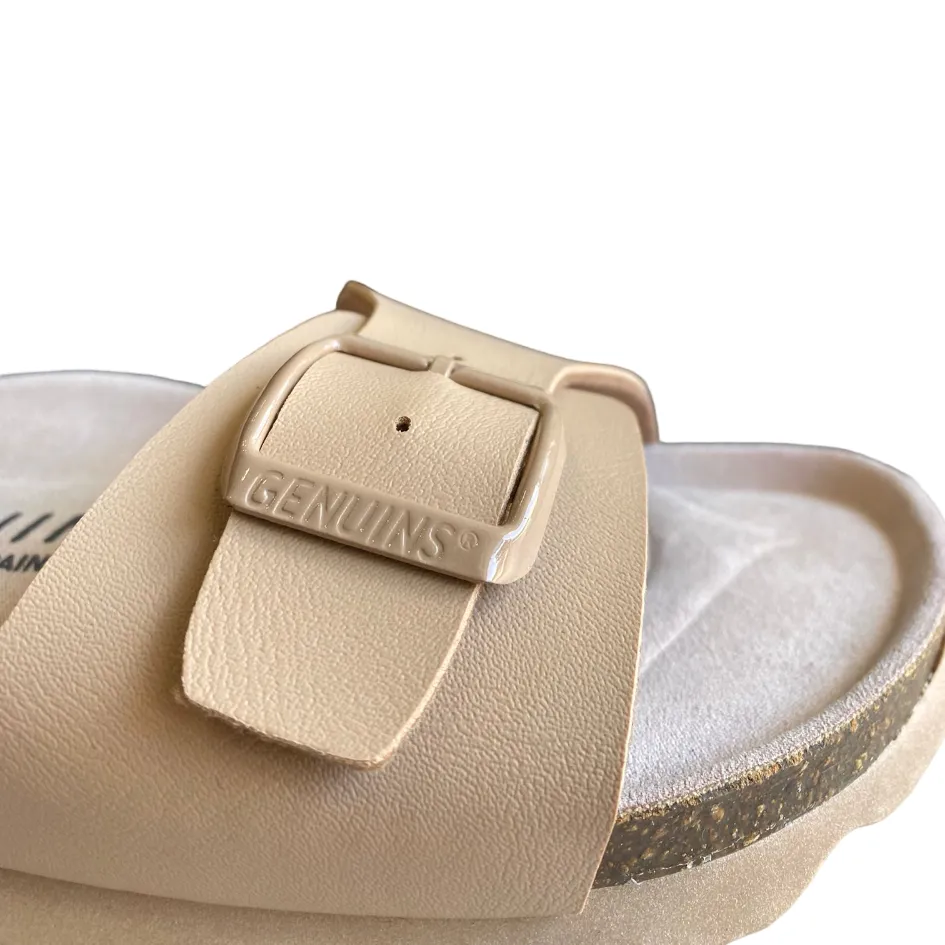 Geniuns sandalo anatomico in vegan da donna Toronto G104833 limone Fast Slide