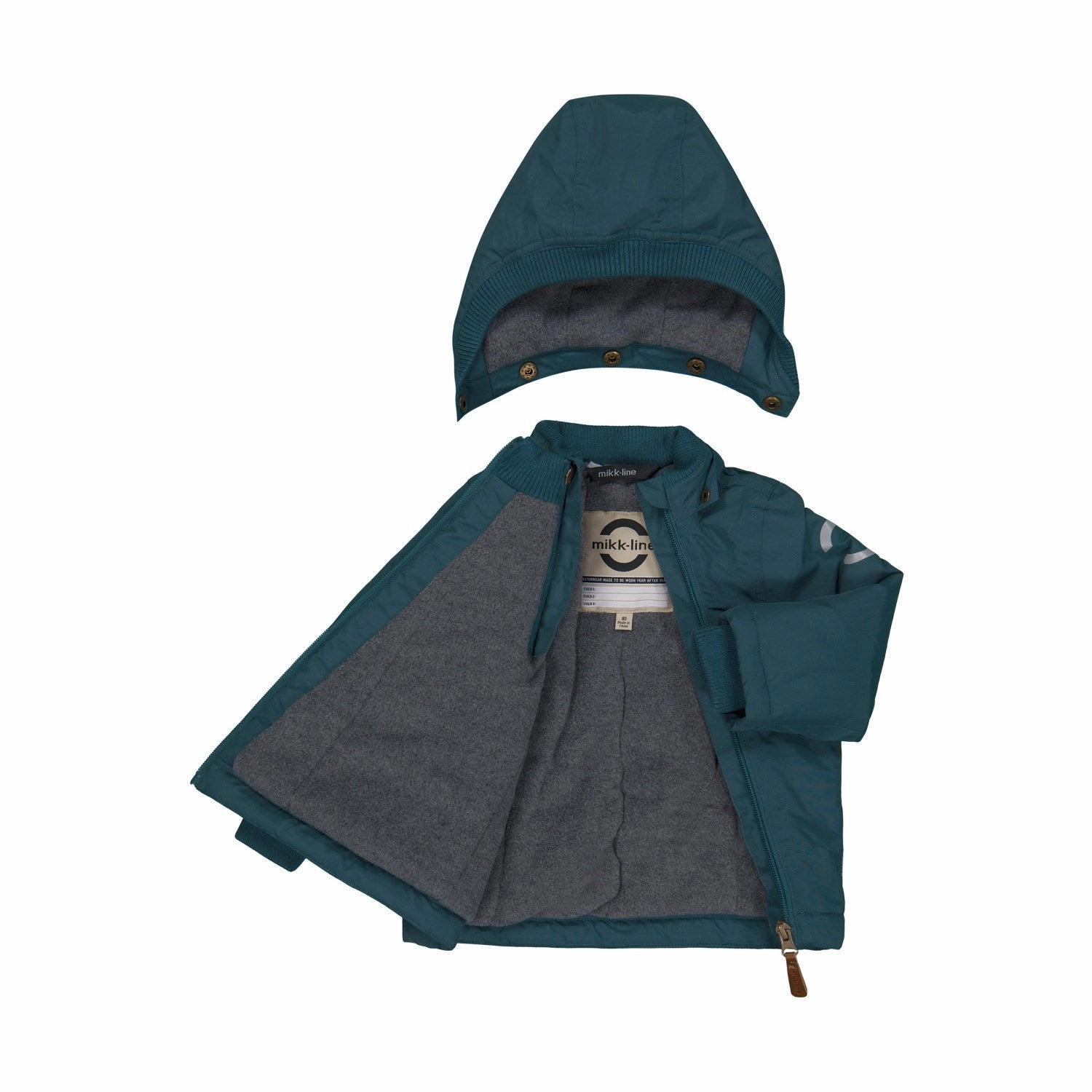 Mikk-Line Orion Blue Nylon Jacket Solid Comfortable Fabric