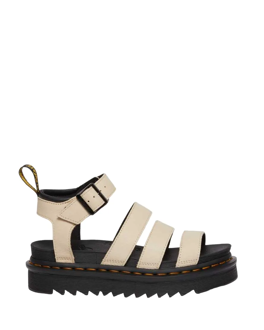 Light Breathable summer shoes Dr. Martens Sandalo da donna in pelle Pisa con cinturini Blaire 30706292 parchment beige