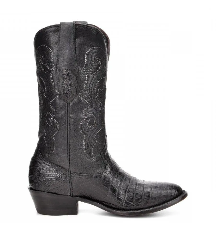 M2131 - Montana black dress cowboy caiman boots for men