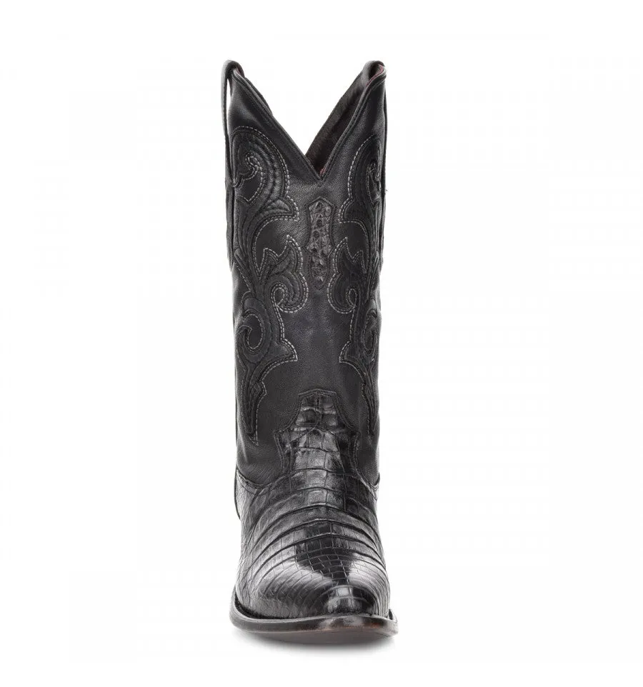 M2131 - Montana black dress cowboy caiman boots for men