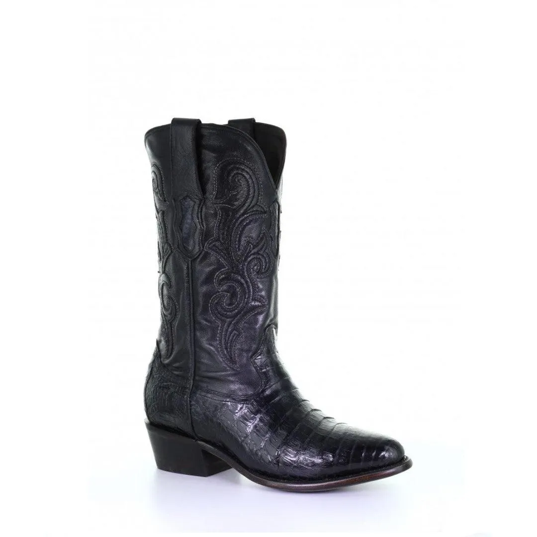 M2131 - Montana black dress cowboy caiman boots for men