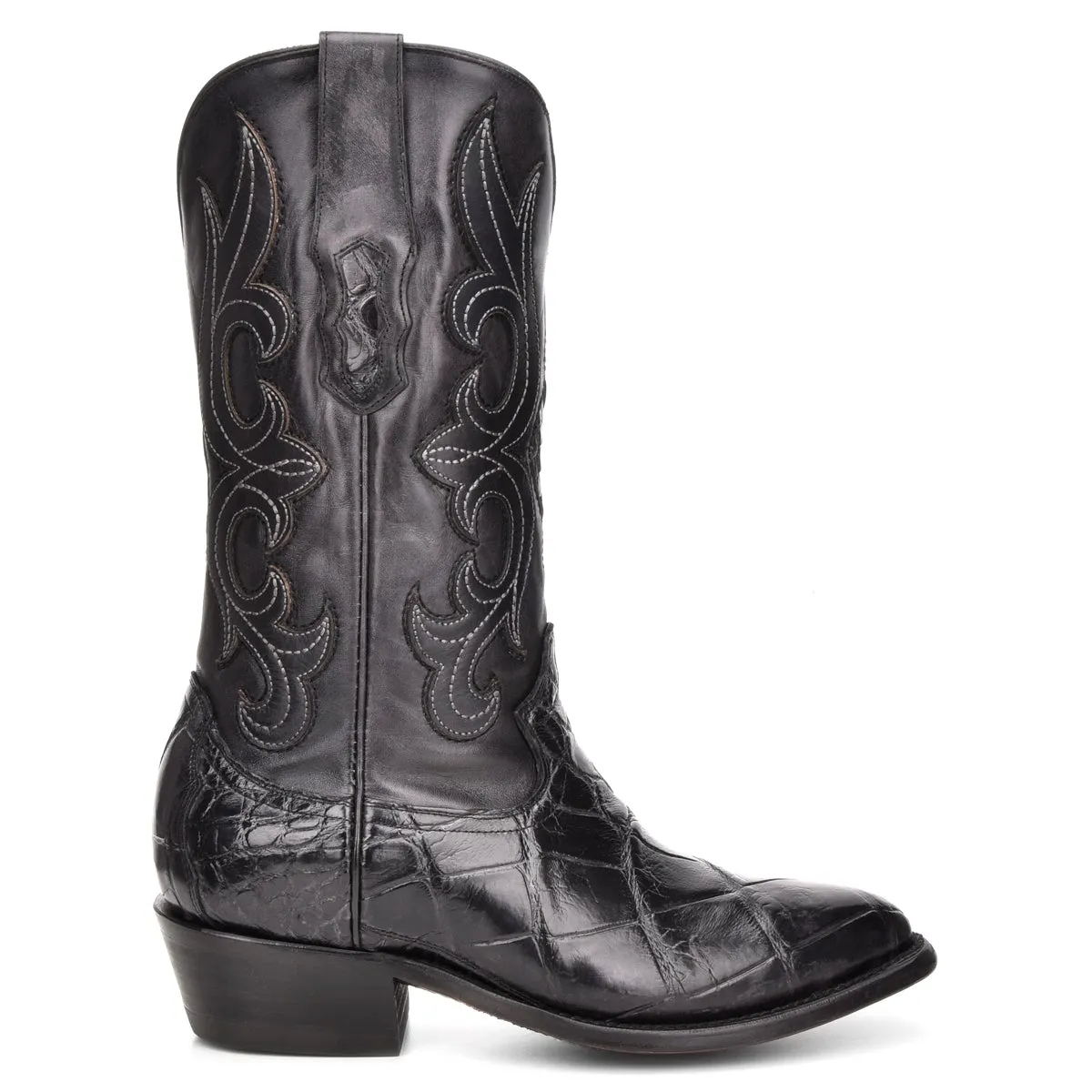 M2135 - Montana black dress cowboy alligator boots for men