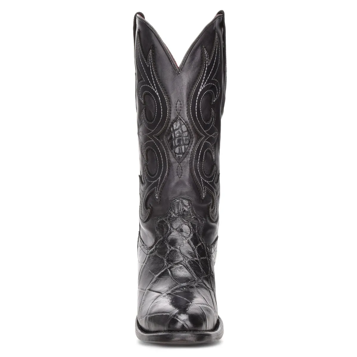 M2135 - Montana black dress cowboy alligator boots for men