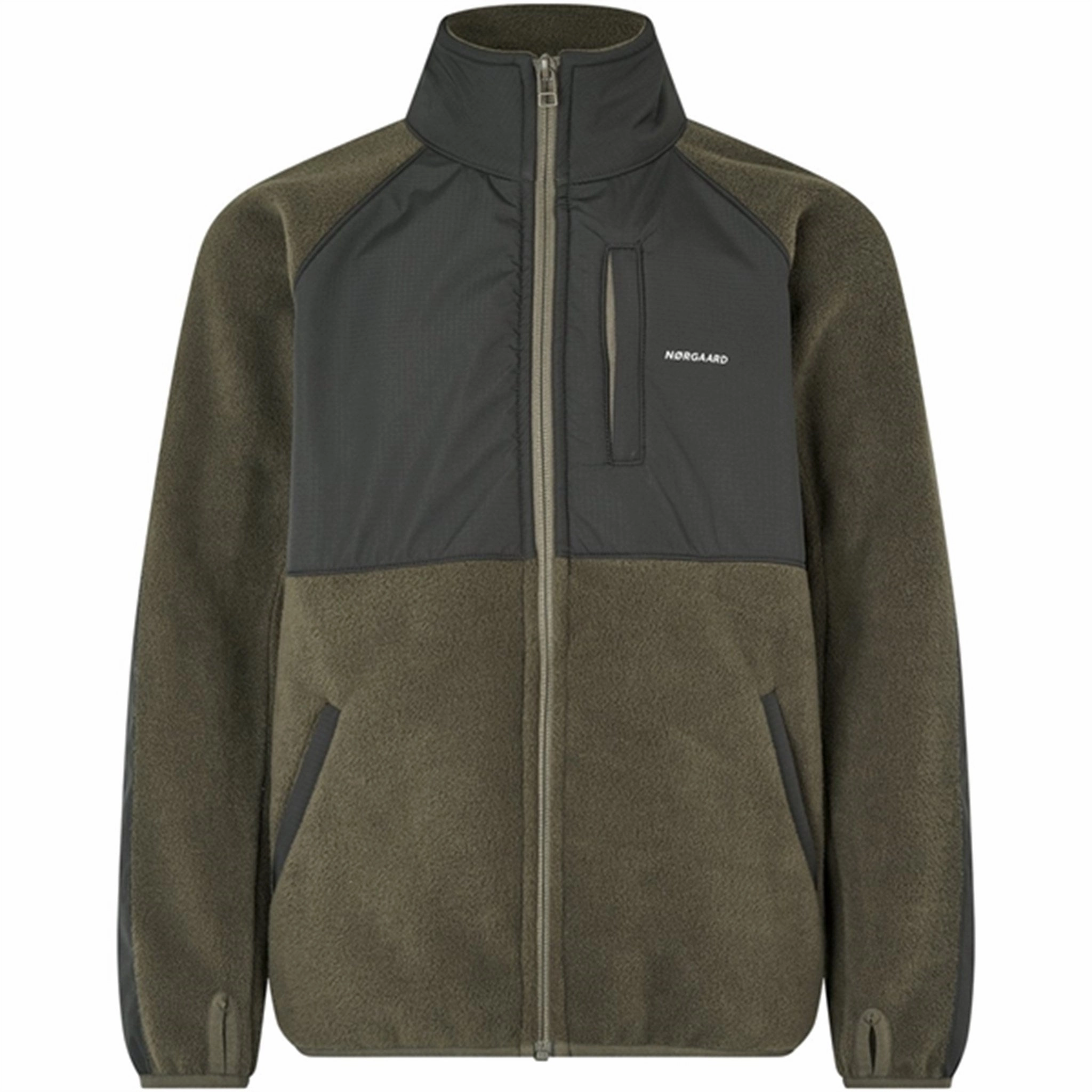 Double Layered Fabric Mads N?rgaard Soft Fleece Taki Fleece Jacket Tarmac
