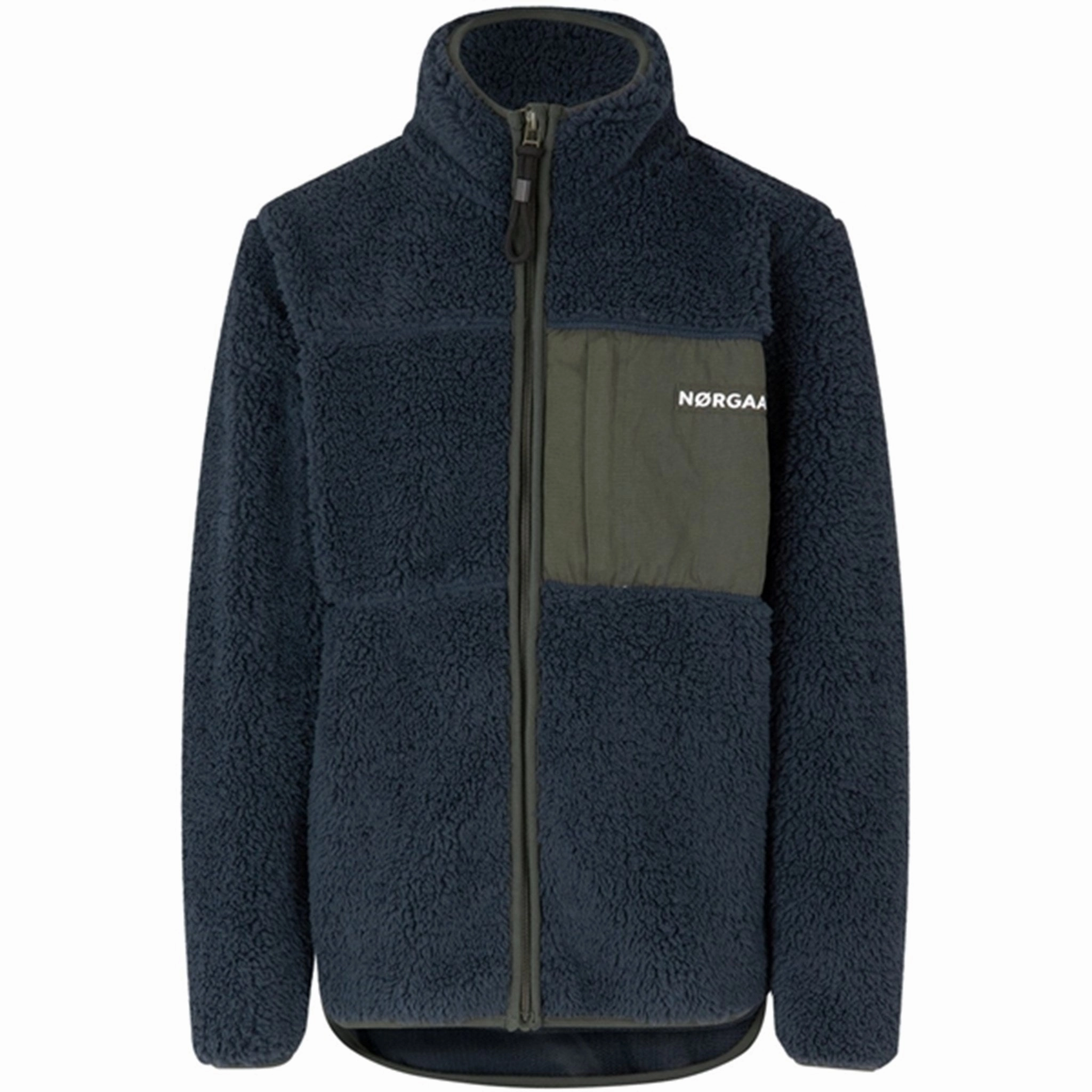 Mads N?rgaard Teddy Fleece Jeffo Fleece Jacket Sky Captain/Tarmac Light Reflective Logos