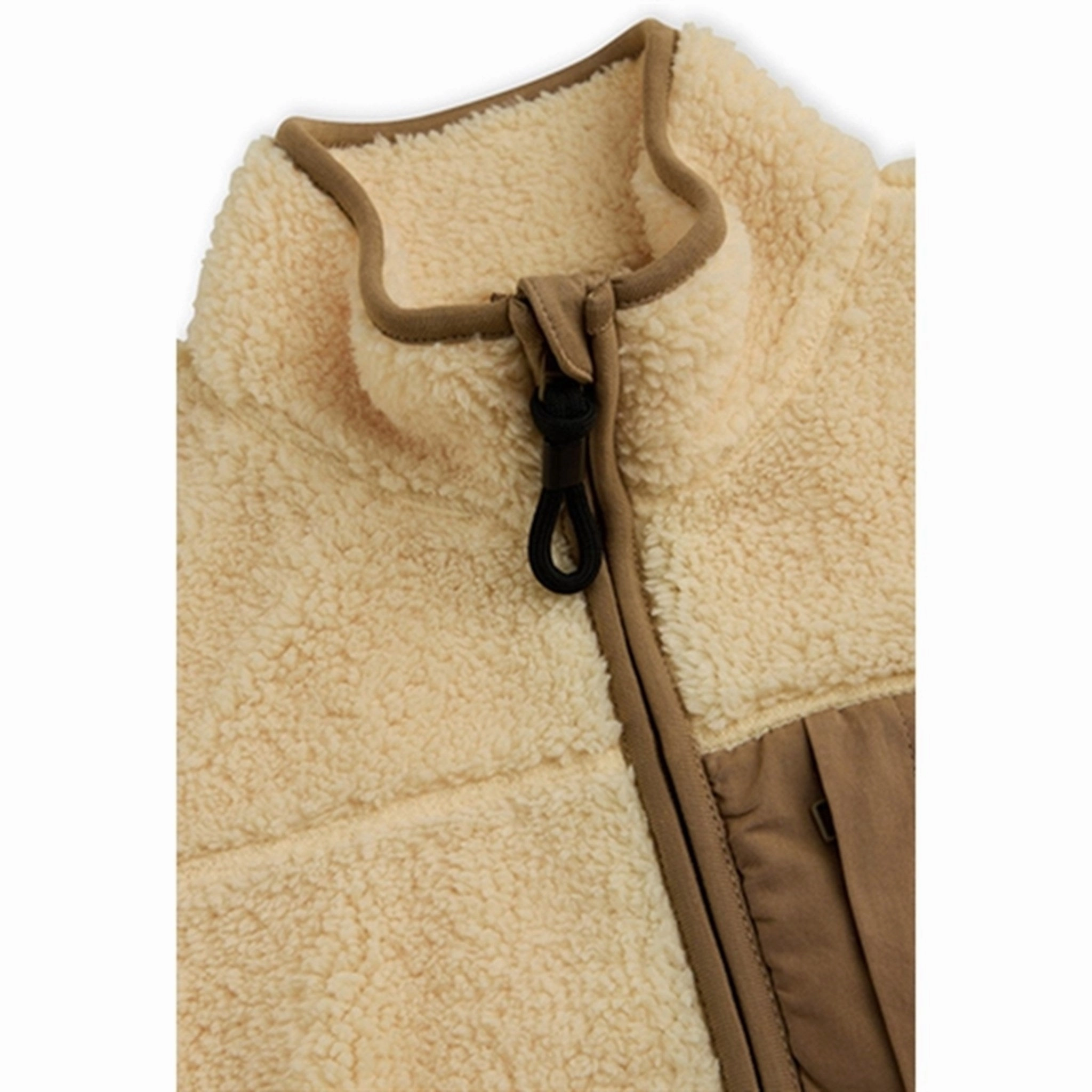 Articulated Knees Windbreaker Inspired Fit Mads N?rgaard Teddy Fleece Jeffo Jacket Vanilla Custard