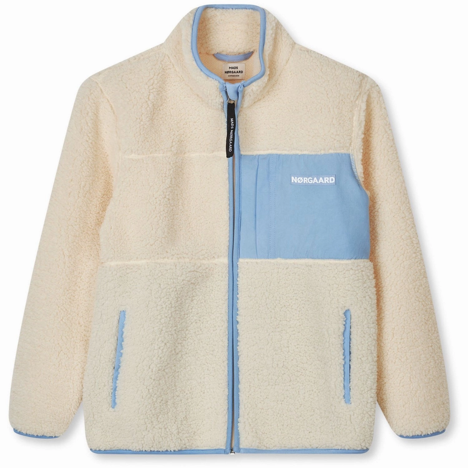 Mads N?rgaard Vanilla Custard Teddy Fleece Jeffo Jacket DualLayer Weave