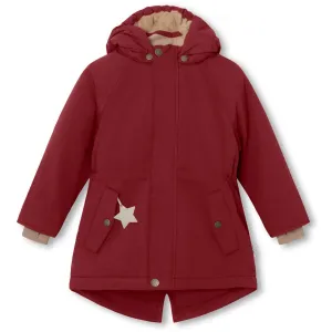 Mini A ture Red merlot Vikania Fleece Winter Jacket Non Restrictive Movement Cut Essential Style