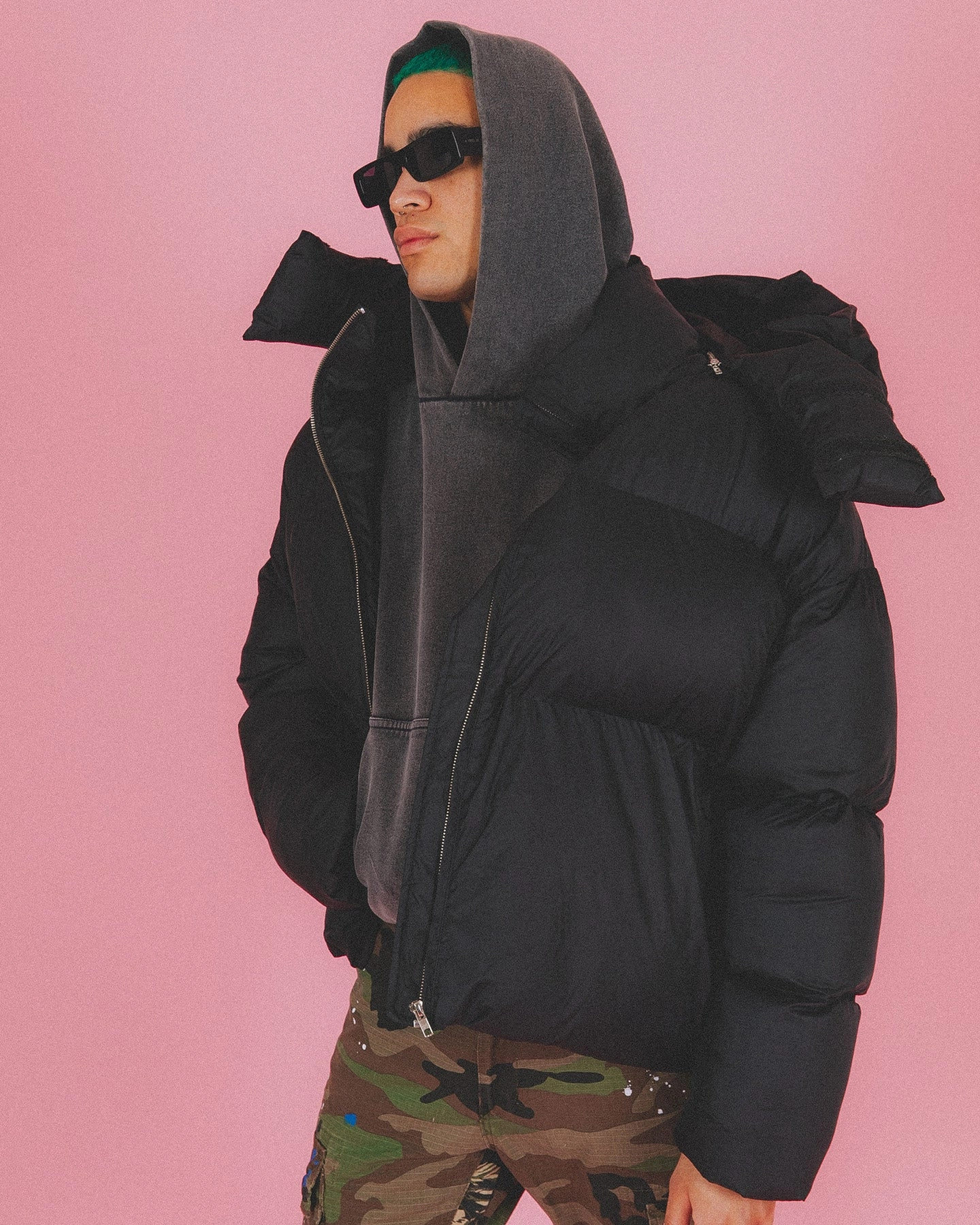 MNML Moon Puffer Jacket Black Observe Breathable