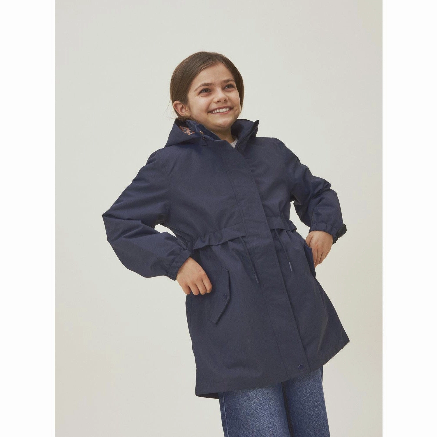 Name It Dark Sapphire Malex08 Jacket Long Fo Comfortable Urban Piece Non Restrictive Tailoring
