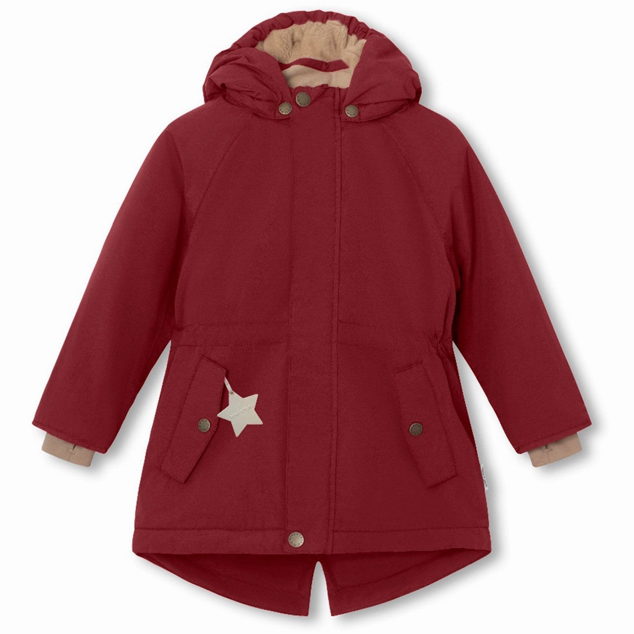 Mini A ture Red merlot Vikania Fleece Winter Jacket Non Restrictive Movement Cut Essential Style