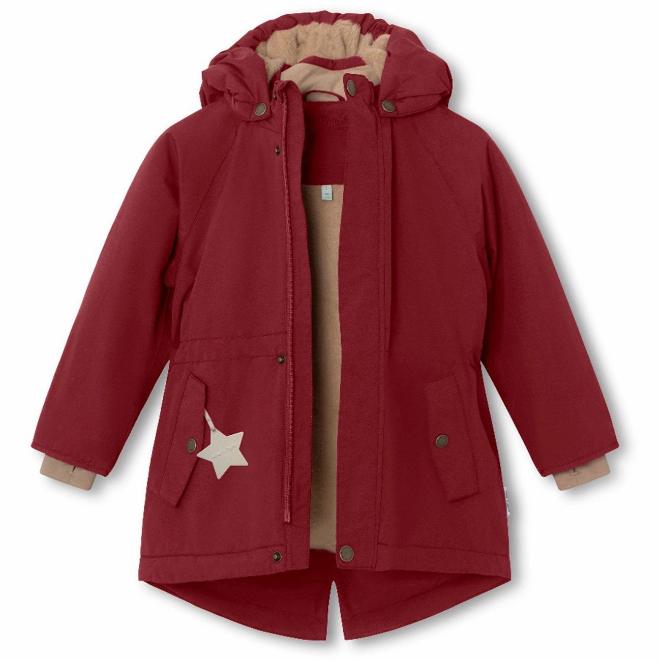 Mini A ture Red merlot Vikania Fleece Winter Jacket Neutral Tones
