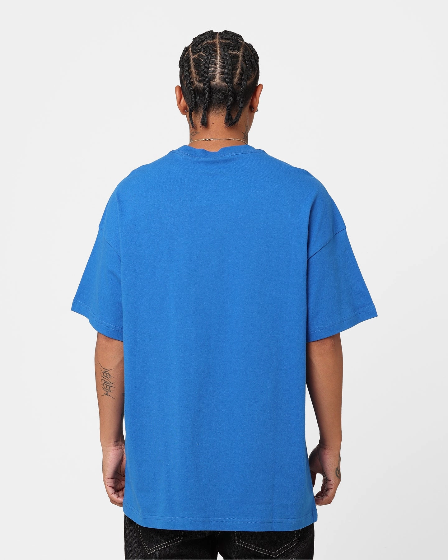 Majestic Athletic Los Angeles Dodgers League Champs Boxy Oversized T-Shirt Princess Blue Classic Color LayeredHemDetails