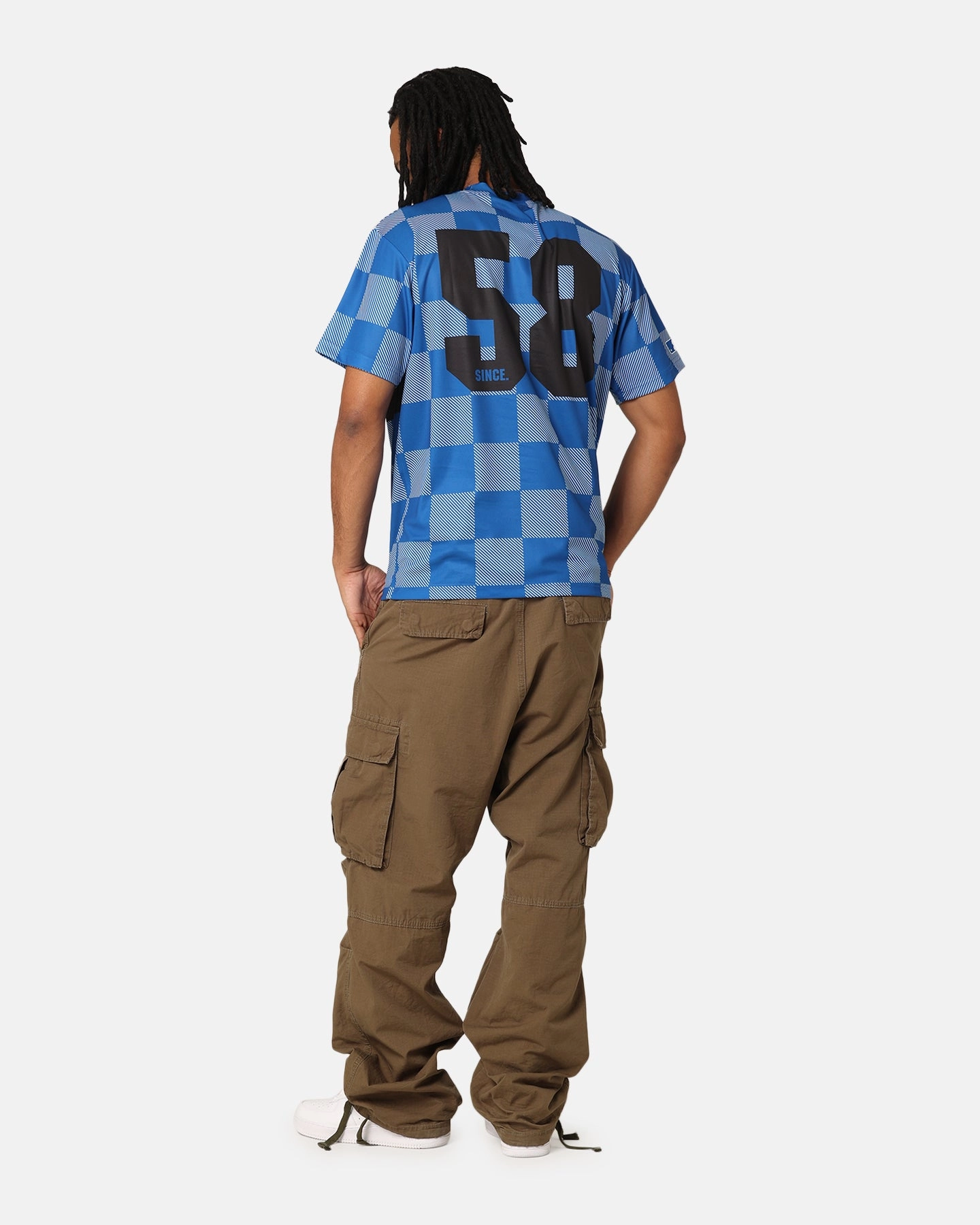 Layer Friendly Majestic Athletic Los Angeles Dodgers Team Line Checkered Jersey White/Royal