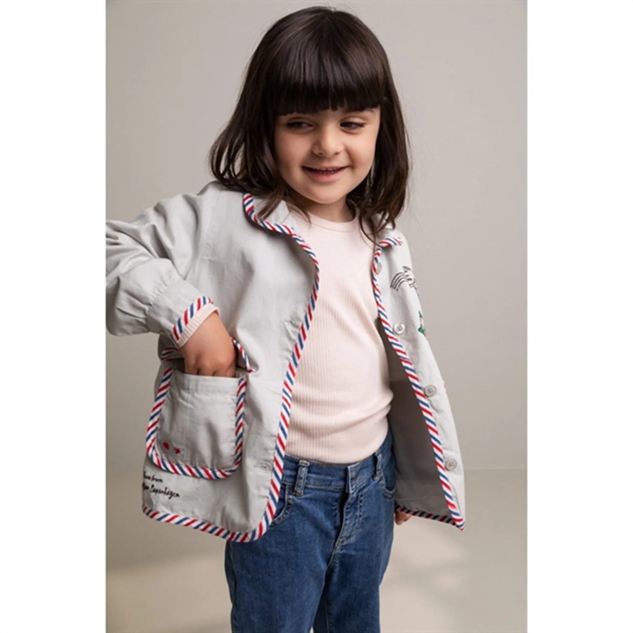 MarMar Pearl Grey Jenna Jacket Tear Resistant Material Adjustable Hemline