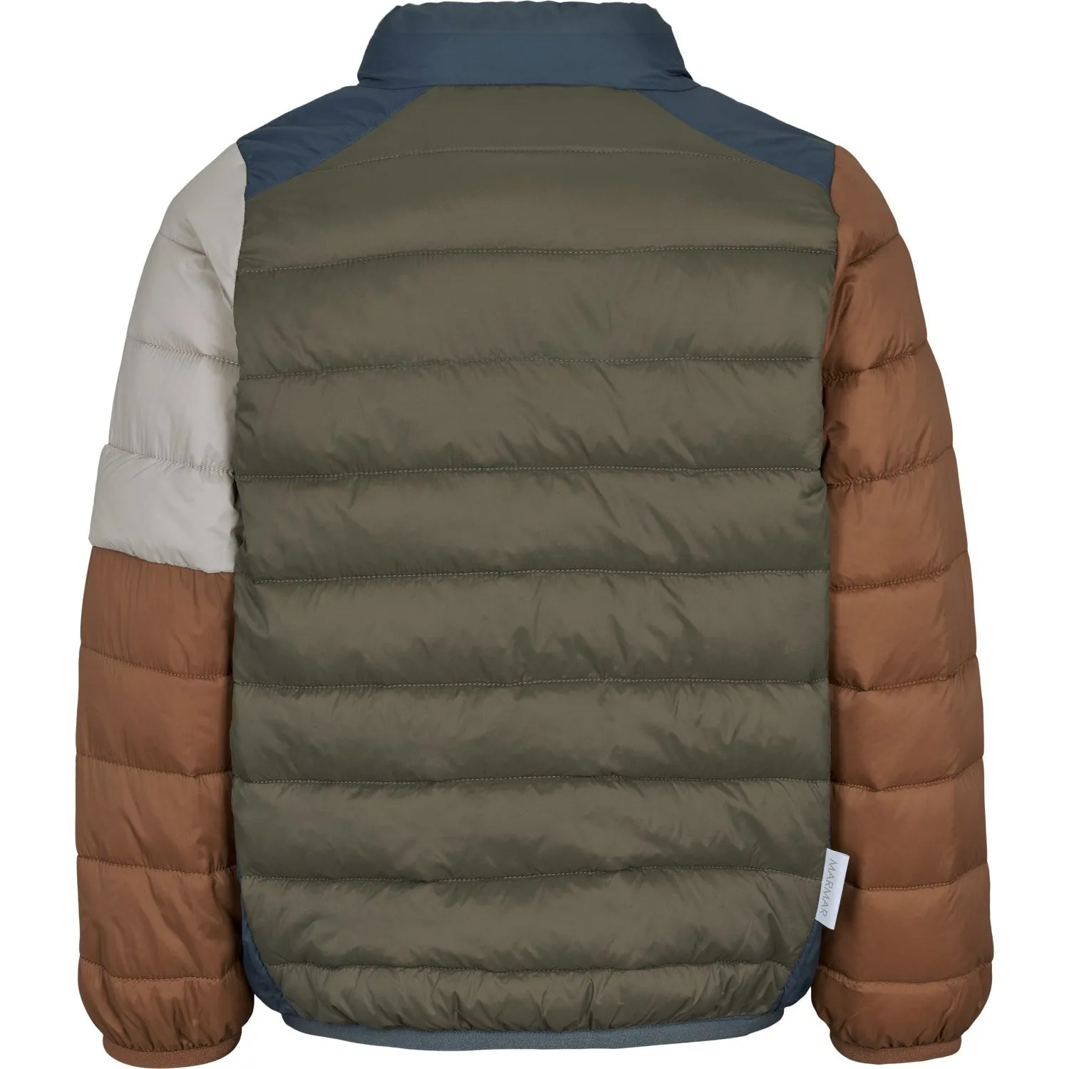 MarMar Vegan Puffer Shaded Blue Block Owe Jacket Light Day Jacket Adjustable Hood Feature