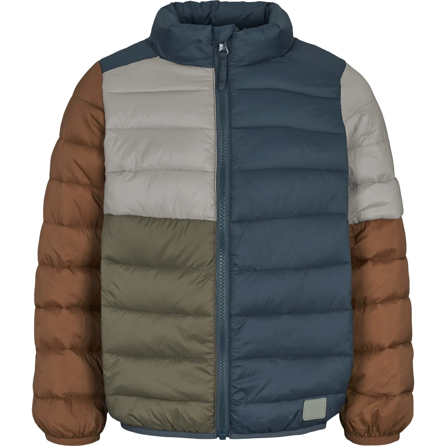 FadeResistant Print MarMar Vegan Puffer Shaded Blue Block Owe Jacket